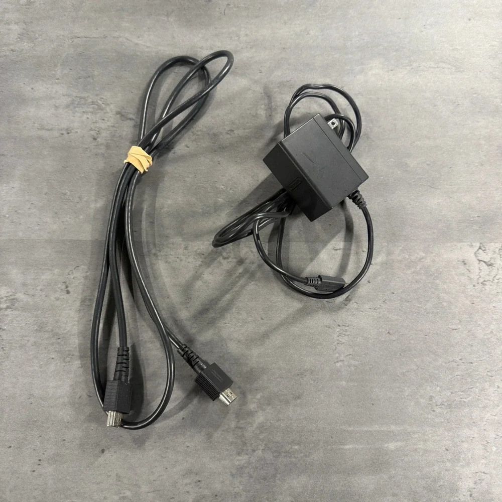 Nintendo Switch AC Adapter and HDMI Cable Black Official OEM Accessory EUC